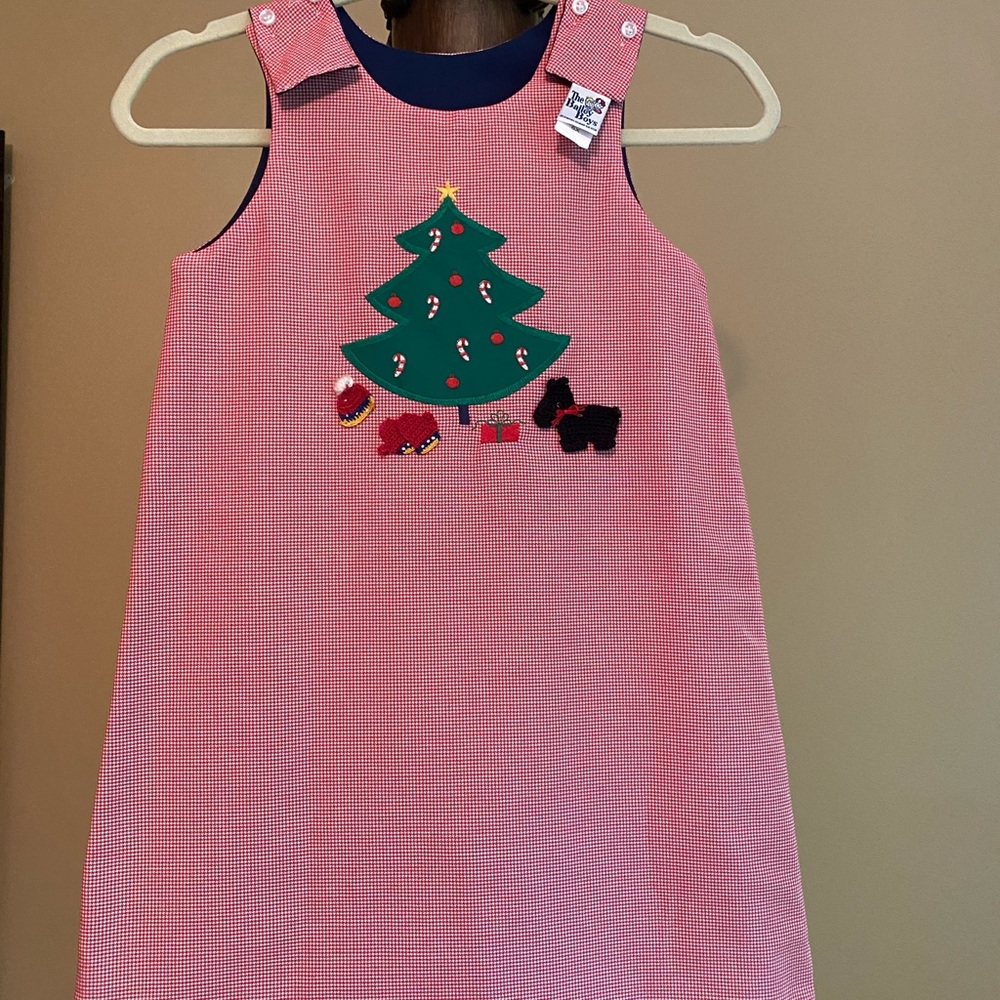 NWT Christmas Tree girls dress Bailey Boys - Reversible Designs